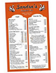 Sandra's menu