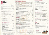 Pho menu