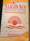 Saigon Sun menu