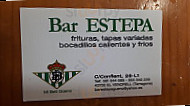 Estepa menu