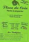 Pizza Du Coin menu