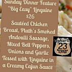 Up North 23 Lounge menu