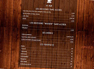 La Sardine menu