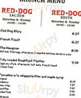 Red Dog Saloon menu