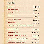Belgrad menu