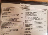 Bridget's Cafe menu