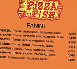 Pizza Pise menu