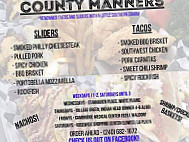 County Manners menu