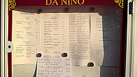 Pizzeria Da Nino menu