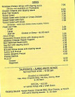 Yellow House menu