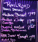 Railroad Diner menu