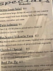 Brown's Wharf Inn menu