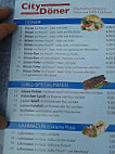 City Doner menu