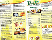 Pericos Mexican menu