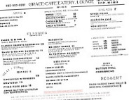 Grace Cafe Eatery, Lounge menu
