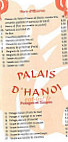 Le Palais D'hanoi menu