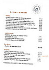 Au Petit Pari menu