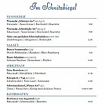 Oettinger´s Restaurant menu