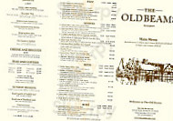 The Old Beams Stourport menu