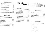 Bird Wolf Cafe Bakehouse menu