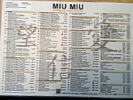 Miu Miu China & Thai Food menu