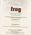 Le Frog menu