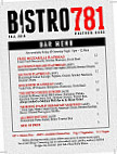Bistro781 menu