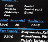 Le Snack Regal menu