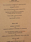 La Table De Jules menu