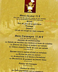 Auberge des Rabouilleux menu