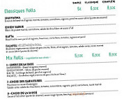 Cedars Roll menu