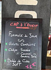 Cap à L'ouest menu