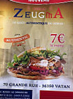 Kebab Zeugma menu