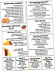 Big D's Diner menu