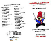 Miyabi Jr. Express menu