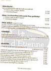 La Table D'etienne menu