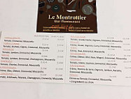 Le Montrottier menu