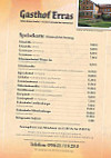 Landgasthof Erras menu