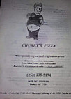 Chubby's Pizza menu