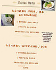 Les Marronniers menu