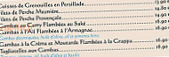 Le Fournil menu