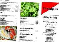 Frankenpizza menu