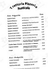 Trattoria Pizzeria Rusticale menu