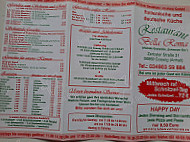 Restaurant Bella Roma menu
