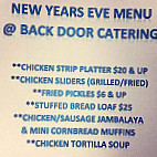 Back Door Catering menu