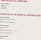 Relais Des Bains menu