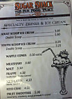 Sugar Shack menu