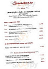 Milano Restaurant menu