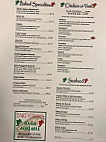 Rigatoni's Italian menu
