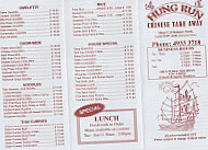 Hung Run Chinese Takeaway menu